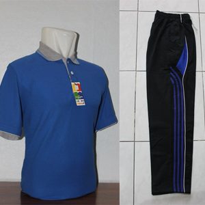 Setelan Baju Training Olahraga Warna Biru Benhur