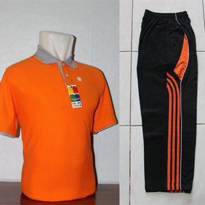 Setelan Baju Training Olahraga Warna Orange