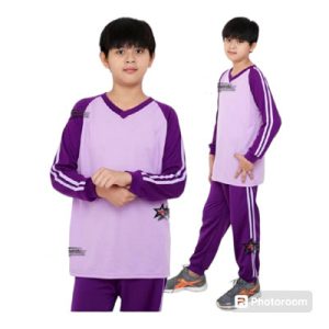 Baju Olahraga SD Warna Ungu