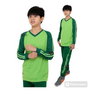 Baju Olahraga SD Warna Hijau