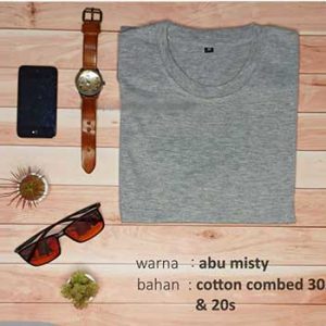 Kaos Polos Abu Misty