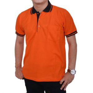 Kaos Polo Warna Orange