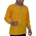 Kaos Polo Kuning Lengan Panjang