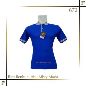 Polo Shirt Warna Biru Benhur