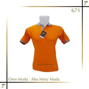 Polo Shirt Warna Orange Muda