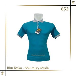 Polo Shirt Warna Biru Toska