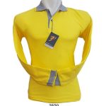 Polo Shirt Lengan Panjang Warna Kuning Kenari