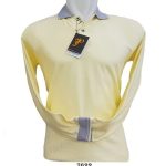 Polo Shirt Lengan Panjang Warna Kuning Itik