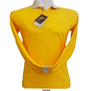 Polo Shirt Lengan Panjang Warna Kuning