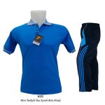 Setelan Baju Training Olahraga Warna Turkis Tua