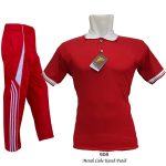 Setelan Baju Training Olahraga Warna Merah Putih