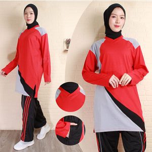 Baju Olahraga Wanita Warna Merah